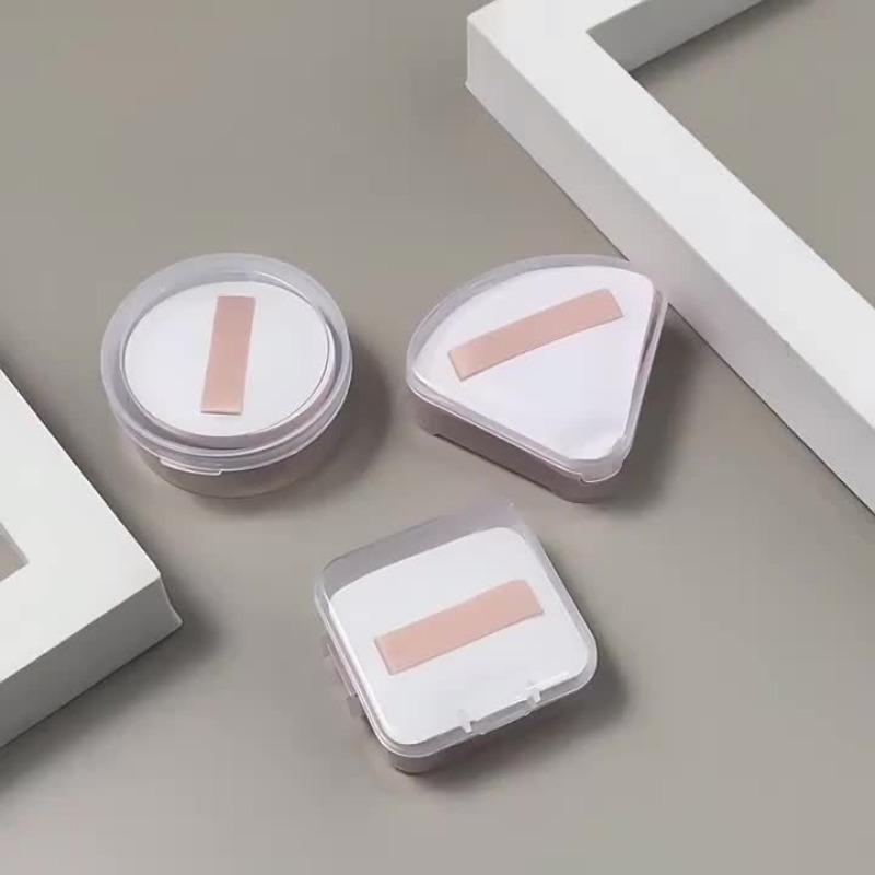 5/10pcs Triangle Powder Puff Storage Case - Shatterproof & Dustproof,Stylish Transparent Container for Anti-Pollution Protection