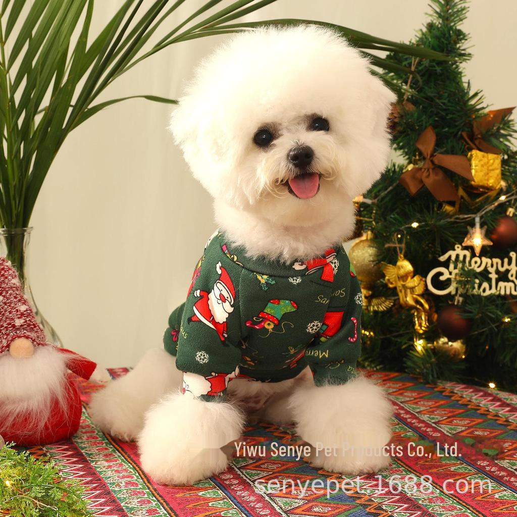 Dual-Color Pet Winter Hats: Festive Cat & Dog Costume for Christmas Season