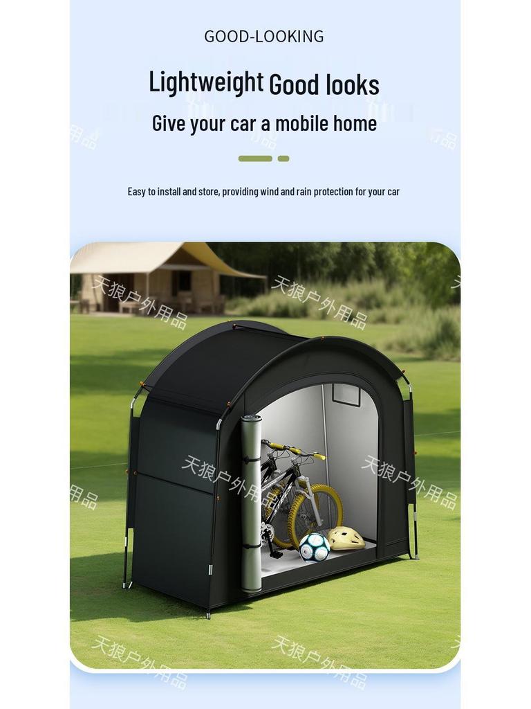 Foldable Outdoor Bicycle and Camping Storage Tent