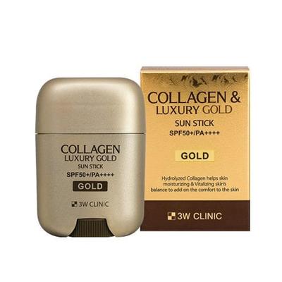 3W Clinic Collagen & Luxury Gold Sun Stick (0.64 Oz 18g)