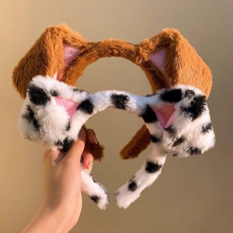 Dog Ears Hair Band Dalmatian Cute Puppy Hair Accessories Girl Party Costume Props