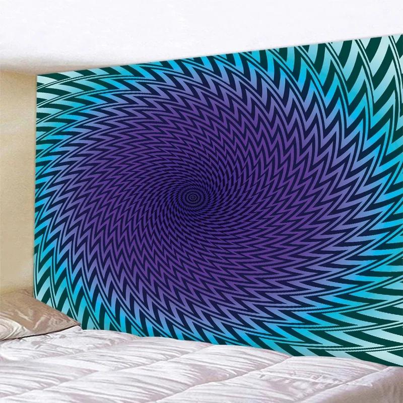 Fashionable Home Decor Tapestry Living Room Bedroom Tapestry Abstract Geometric Swirl Pattern