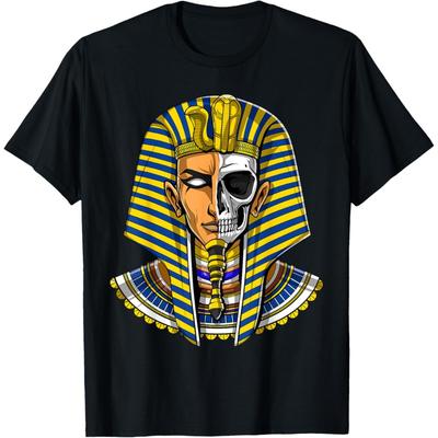 Egyptian Pharaoh Skull Tutankhamun King Tut Egypt Mythology T-Shirt