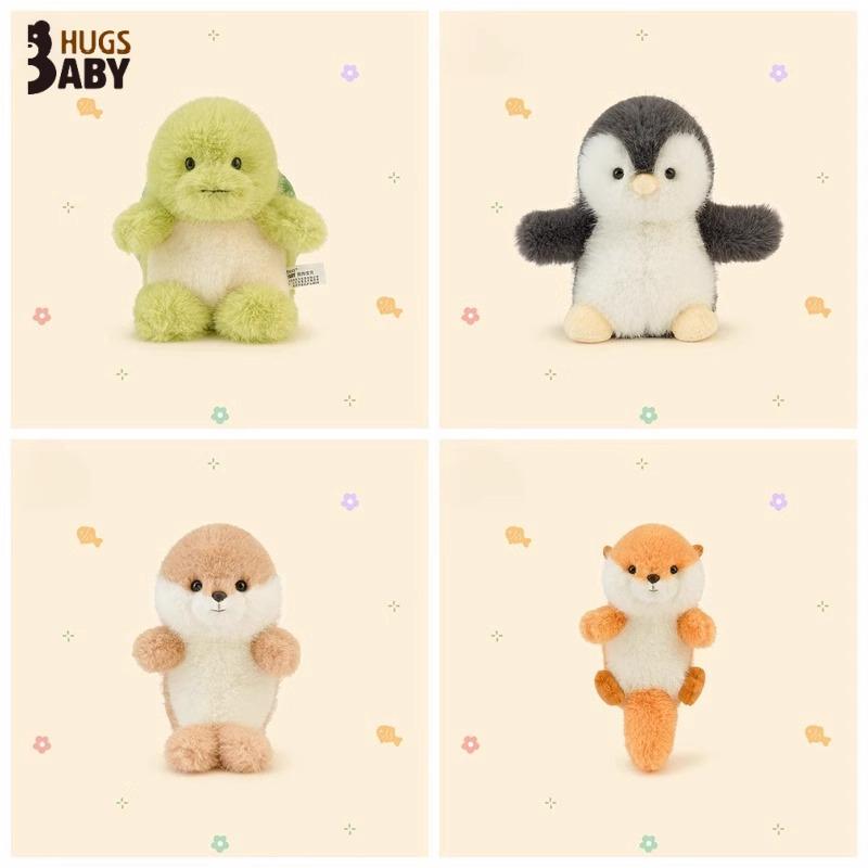

Hugging Baby Puffs Penguin & West Highland Plush Comfort Doll Standing 15 cm