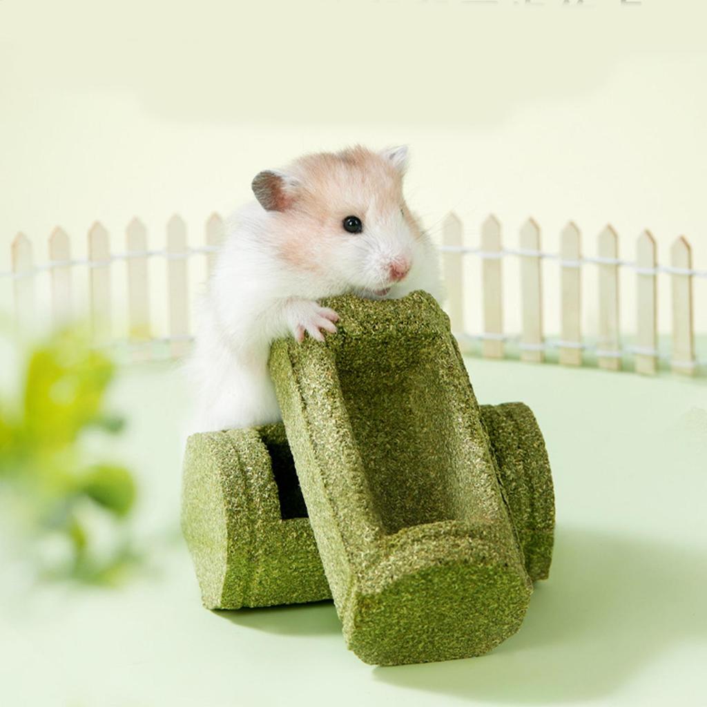 Hamster Chew Toys Small Animal Food Bowl Natural Chinchilla Chew Toys for Enrichment Play Hamster Chinchilla Bunny Cage Boredom