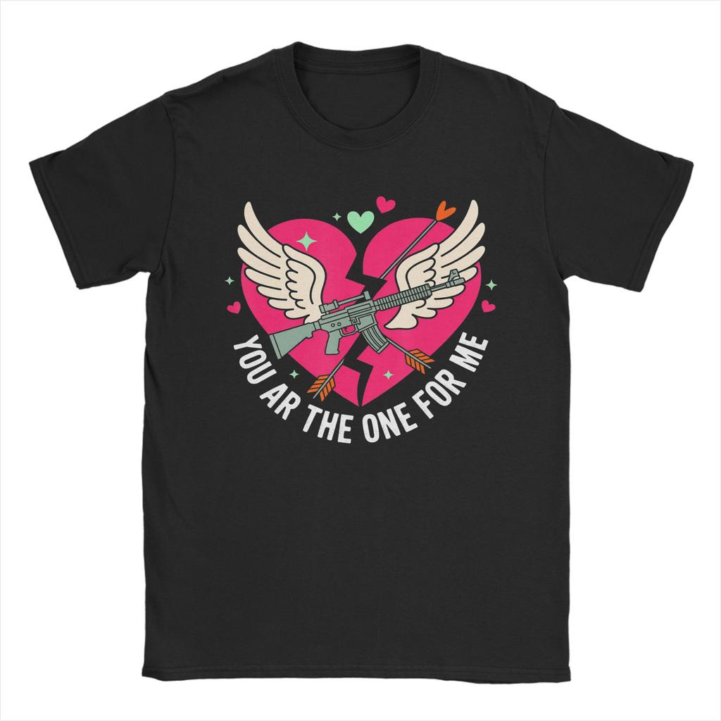 Valentine You Ar The One for Me T Shirt Summer Cotton T Shirts For Unisexs Harajuku Pattern Tshirt ShortSleeved Funny Tees