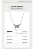 925 Sterling Silver Gradient Butterfly Necklace with Colorful Zircon Pendant for Women