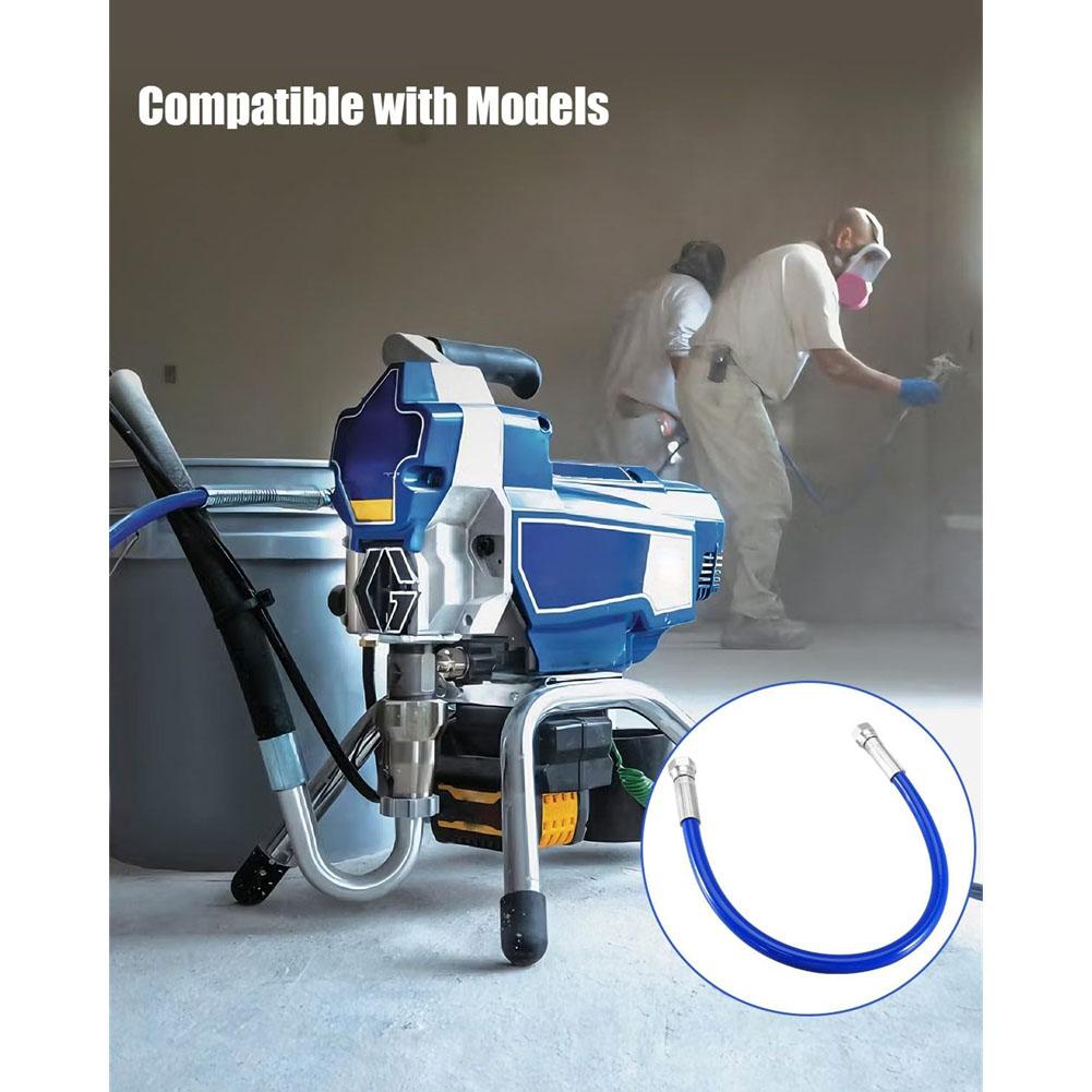 A84E-1 Pcs 20" Whip Hose Fit For 390 395 490 495 Airless Paint Sprayers, Painting Spraying Hose, Blue