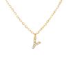 A-Z Initial Letter Pendant Necklace Gold Color Stainless Steel Clear Zircon Women Trendy Choker Minimalist Alphabet Jewelry Gift