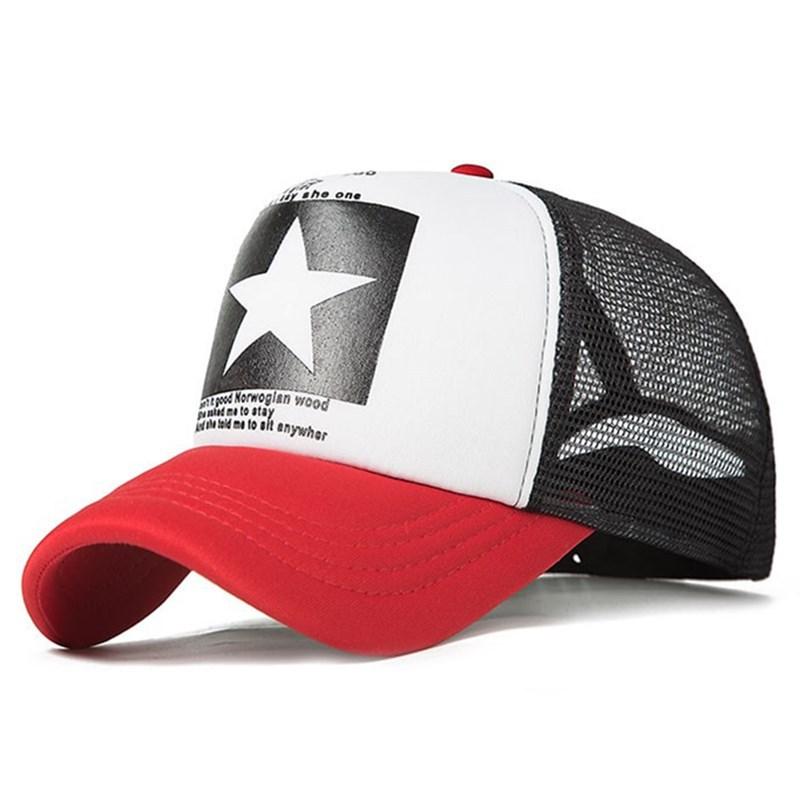 

Men and women spring and summer grid baseball cap printed pentagram sun hat hip-hop curved brim shading trend versatile Adjustable