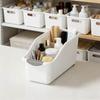1pc Multi-functional Curved Design Storage Box, Fashionable White Plastic Storage Container, Heavy-Duty Kitchen Storage Basket