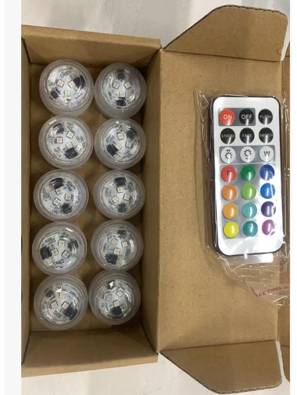 RGB Seven-Color Wireless LED Diving Lights: High-Brightness, Waterproof, Remote-Controlled for Fish Tanks & Pools
