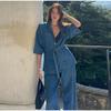 Fashion Women's Baggy Jeans Elegant High Waist Pocket Wide Leg Female Trouser 2025 Spring Lady Casual All-match Denim Pant New