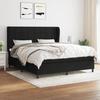 Maison Exclusive - Bettlattenrost mit Matratze Schwarz 160x200 cm Stoff