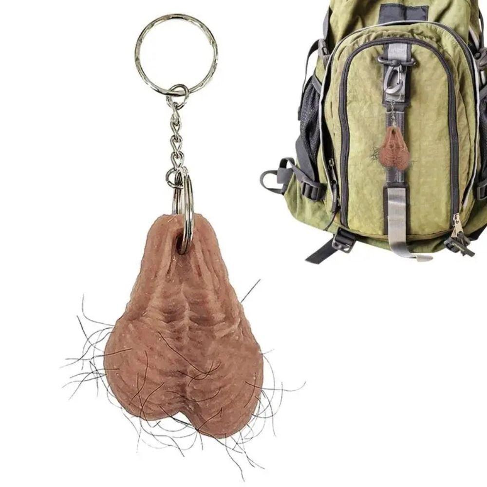 Waterproof Shy Keyring Ornament Soft Rubber Tricky Egg Keychain Keyring   Male Gift