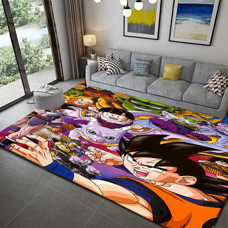 Dragon Ball Large Size Living Room Area Carpetanime Soft Washable Cartoon Floor Carpet
