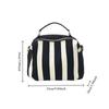 Women'S Sewn Mesh Striped Shoulder Bag, Personalized Simple And Versatile Messenger Handbag