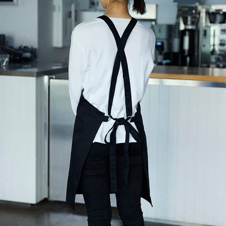 Dean & Deluca Full Apron, Black, with Pockets, Cotton, 81 X 70cm, for Men and Women