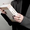 BF CLUB Silver Color Rings for Women Men Twist Trendy Elegant Creative Design Irregular Adjustable Party Jewelry