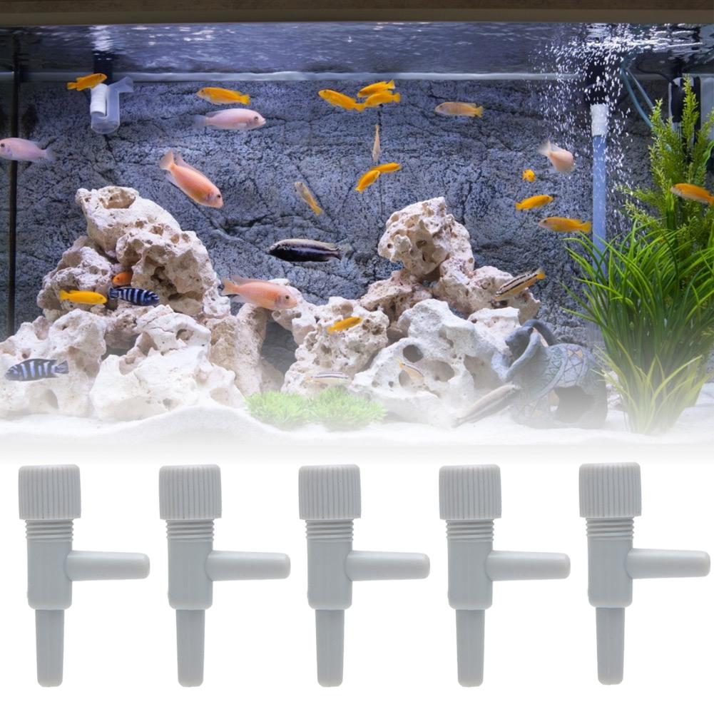 20PCS Gray ABS Plastic Aquarium Fish Tank Hose Adjust Air Line Tubing Volume Flow Control Valves