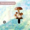 1PC 2D Flat Five Small Mushrooms Garden Decoration - Bohemian Durable Plastic Floor Plug for Outdoor Potted Plants, Garden and Tabletop Decoration