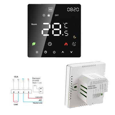 Inteligentny termostat do domu Ekran dotykowy Programowalna kontrola temperatury Ochrona IP20 Automatyczna/ręczna