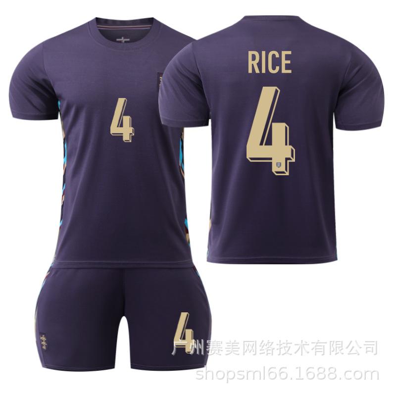 England Away European Cup Kane Bellingham Foden Rice Short-sleeved Jersey Set