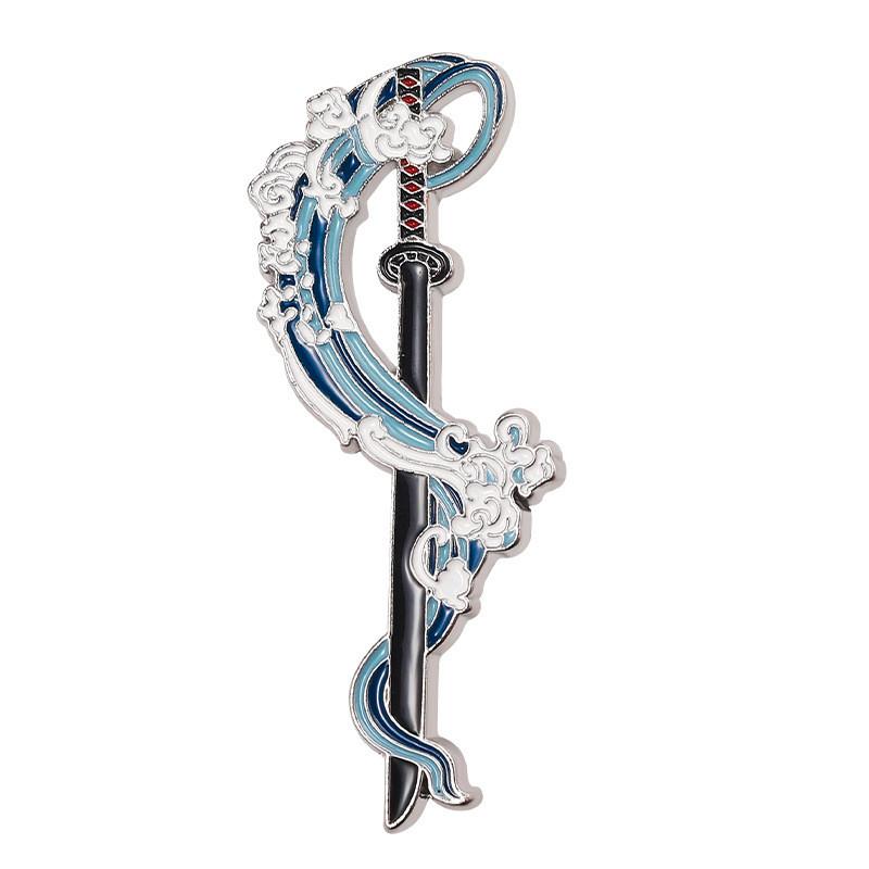 Anime Demon Slayer Metal Badge Cartoon Character Brooch Stylish Accessory For Fans