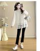 Spring 2026 Tassel Denim Vest & Korean Lace Patchwork Shirt Two-Piece Set