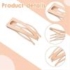 24 Pieces Double Grip Hair Clips Metal Snap Hair Clips Women Hair Barrettes for Hair Making, Salon Supplies (Cream)