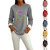 Women's Sweatshirt Halloween Print Round Neck Long Sleeve Casual Winter Top
