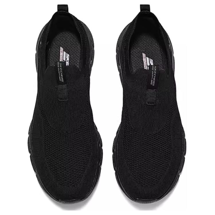 Skechers Bobs B Flex Comfortable Breathable Durable Low Top Casual Shoes Men Sneakers Black 118107-BBK