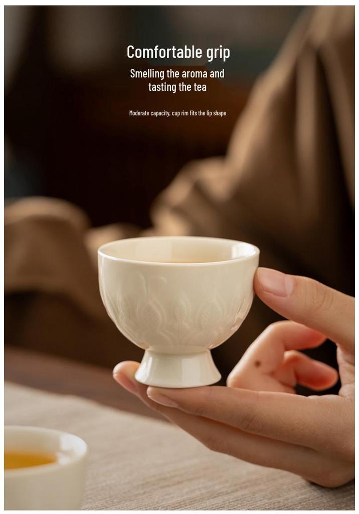 Guochao Palace Museum Embossed Tea Set - Elegant Gift for Clients and Elders