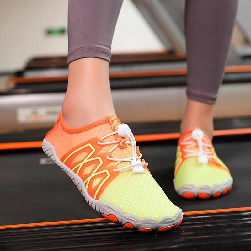 Herren Barfuß Flats Weite Handfläche Fahrschuhe Damen Orange Wasser Aqua Schwimmen Flussaufwärts Schuhe Yoga Fitness Schuhe Große Größe