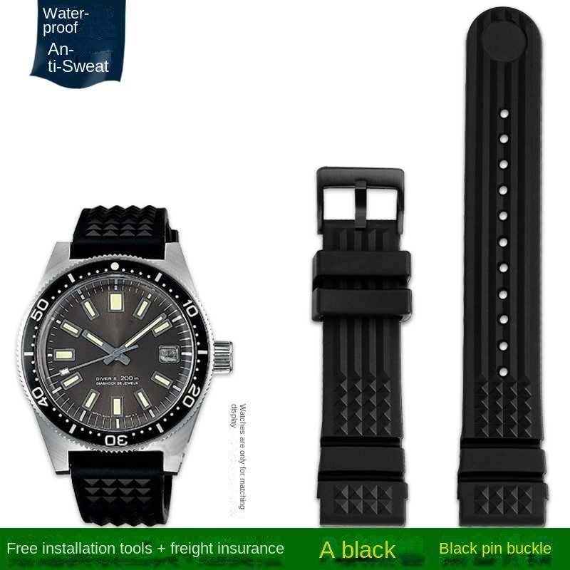Geeignet für Seiko PROSPEX Vorfahren mm Serie Nachbildung SLA017J1 SLA039J1 Silikon-Gummi-Uhrenarmband 20mm 22mm
