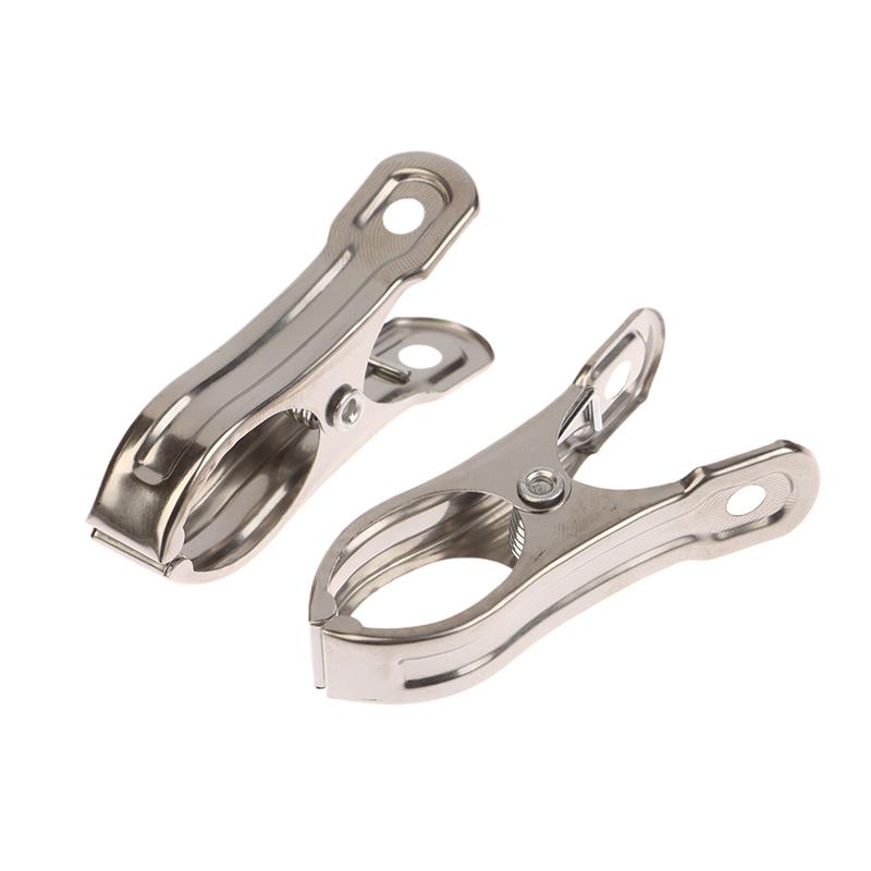 20Pcs Stainless Steel Laundry Clip Pool Beach Towel Clips Clothes Pins Garden Plant Grafting Clips Clothing Quilts Clamps