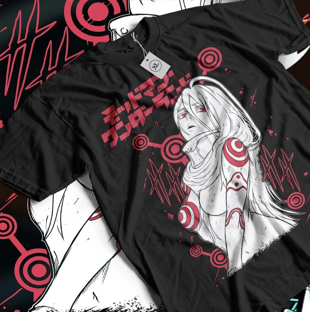 Deadman Wonderland  T-Shirt Ganta Shiro Senji Crow Tee Makina Tamaki Gift Shirt Unisex T-Shirt S