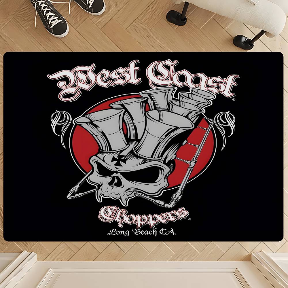 West C-Coast C-Choppers Floor Mat Anti-slip Absorb Water Long Strip Cushion Bedroon Mat Alfombra