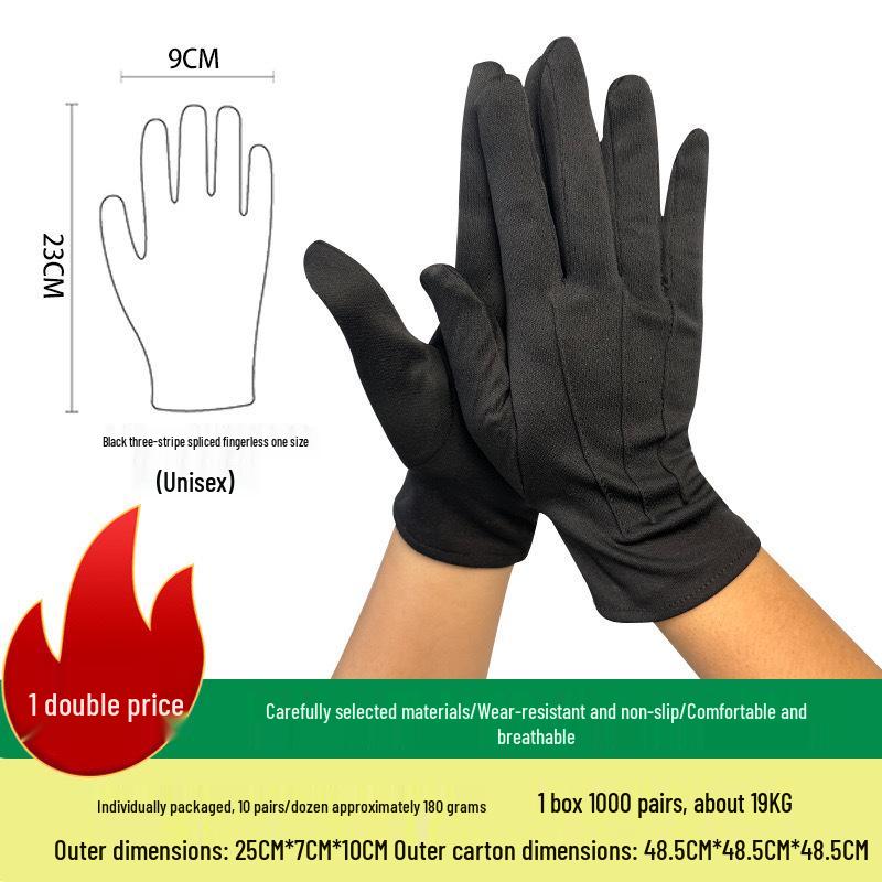 White Polyester Etiquette Gloves for Traffic Police and Reception Performance
