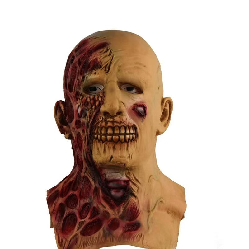 Melting Face Scary Zombies Mask Adult Full Face Head Latex Mask Horror Halloween Cosplay Mask Masquerade Mask