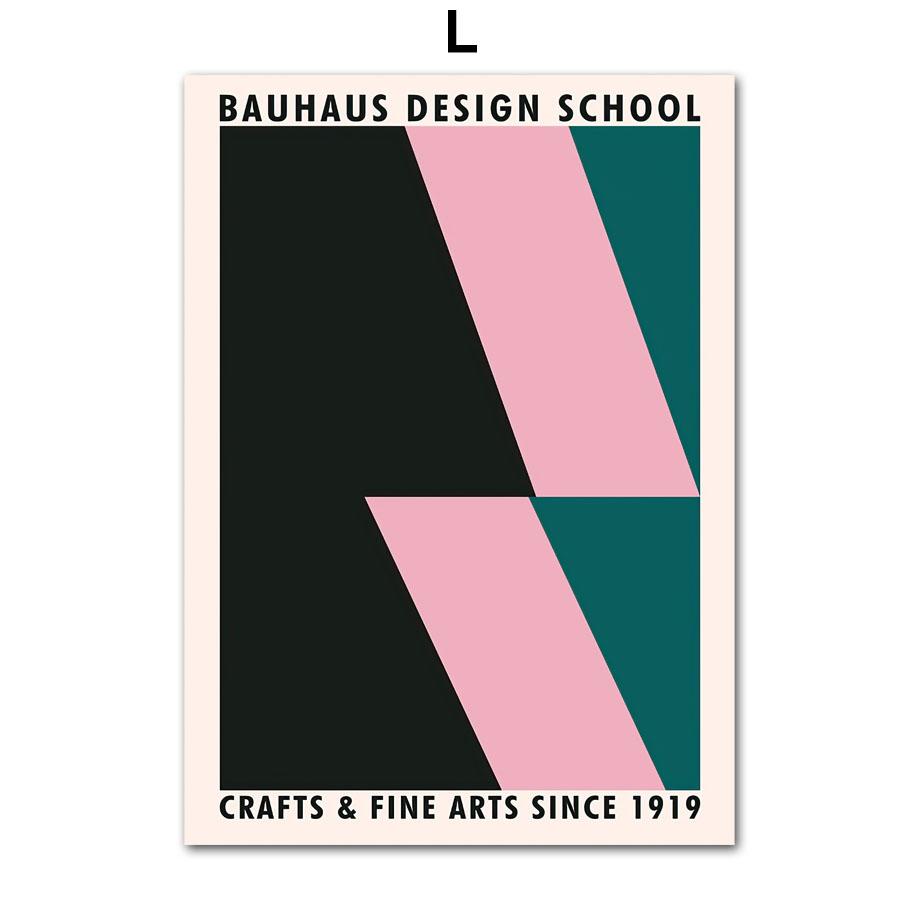 

Colorful Bauhaus Line Geometric Abstract Art Posters And Prints Wall Art Canvas Painting Hotel Bar Picture For Living Room Decor 30X40 cm No Framed