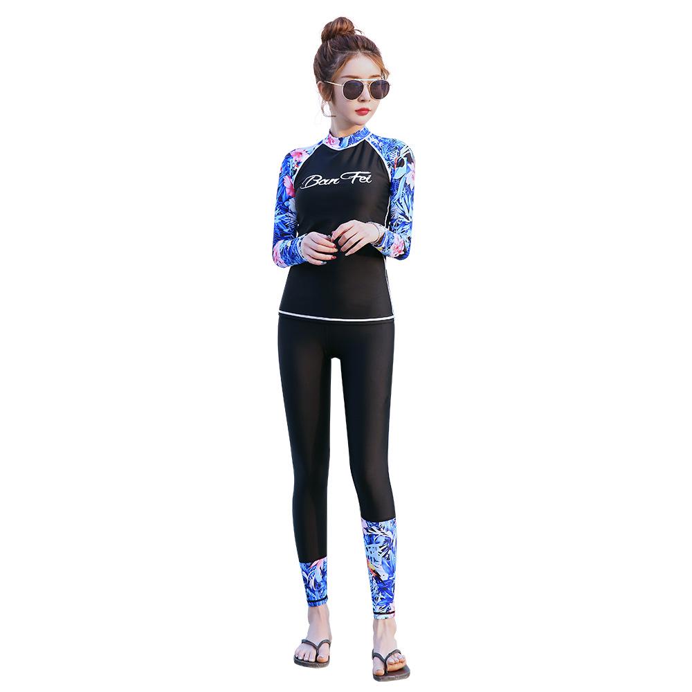 2024 Women's Two-Piece Long Sleeve Wetsuit - Surf, Snorkel, Yoga & Anti-Jellyfish Protection