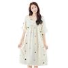 Spot New Women's Spring, Summer and Autumn Clouds Cotton Edge Thin Loose Nightdress Sweet and Cute Loungewear