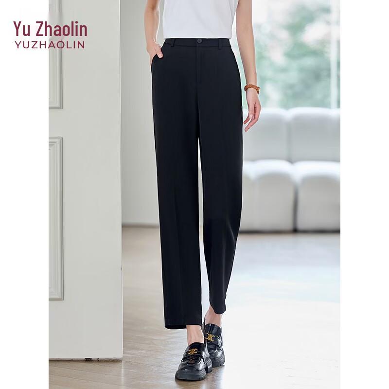 YUZHAOLIN Women s High-Waist Straight-Leg Suit Pants Y63X509 S