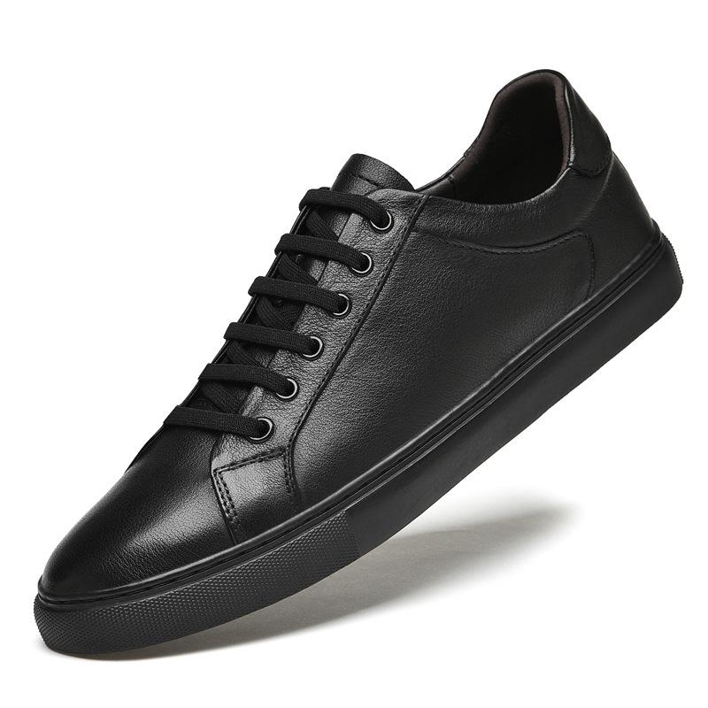 

Men s Trendy Skate Shoes: White Leather Fashion Casuals, Top Layer Cowhide, Large Sizes Available 41