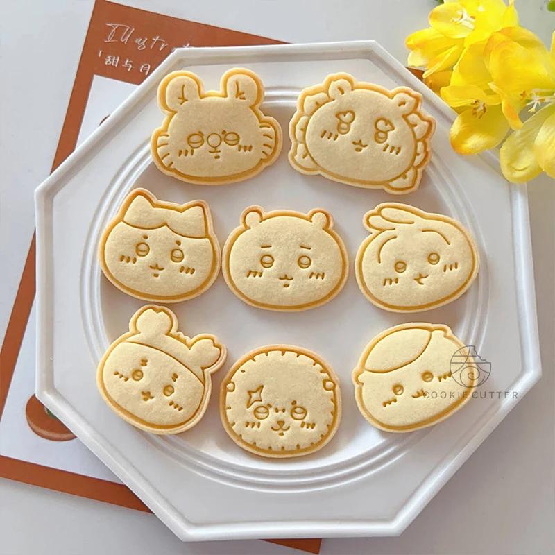 3 Stück Keksausstecher Plätzchenausstecher DIY Haustier-Snackform Cartoon Kawaii Keksform Kastanien Gedämpfte Kekse Dessert Backwerkzeuge