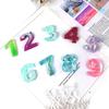 Semi-Stereoscopic Resin Keychain Molds DIY Alphabet Number Casting Mold Jewelry Craft Making Tools for Making Ornaments