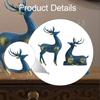 2 Pieces Reindeer Figurines Animal Figure Christmas Decoration Creative Elk Sculptures Tabletop