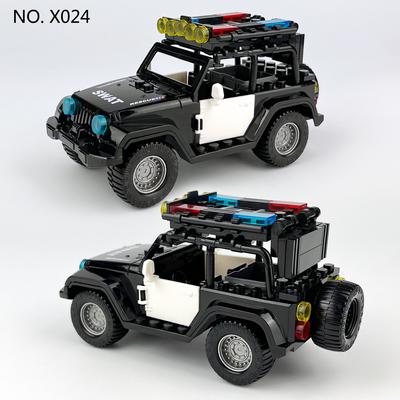 X024 Amerikanischen Polizei Auto Stadt Strafverfolgung Auto kinder Bausteine
