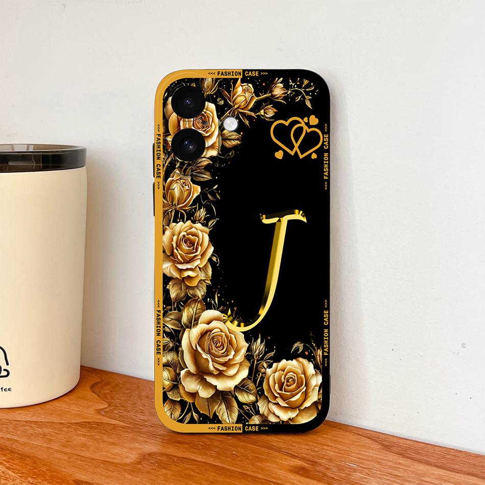 For iPhone 17 Pro Max 17 Air Phone Cover Flower Name Letters High Quality Case For iPhone17 Soft Silicone Shockproof Housing